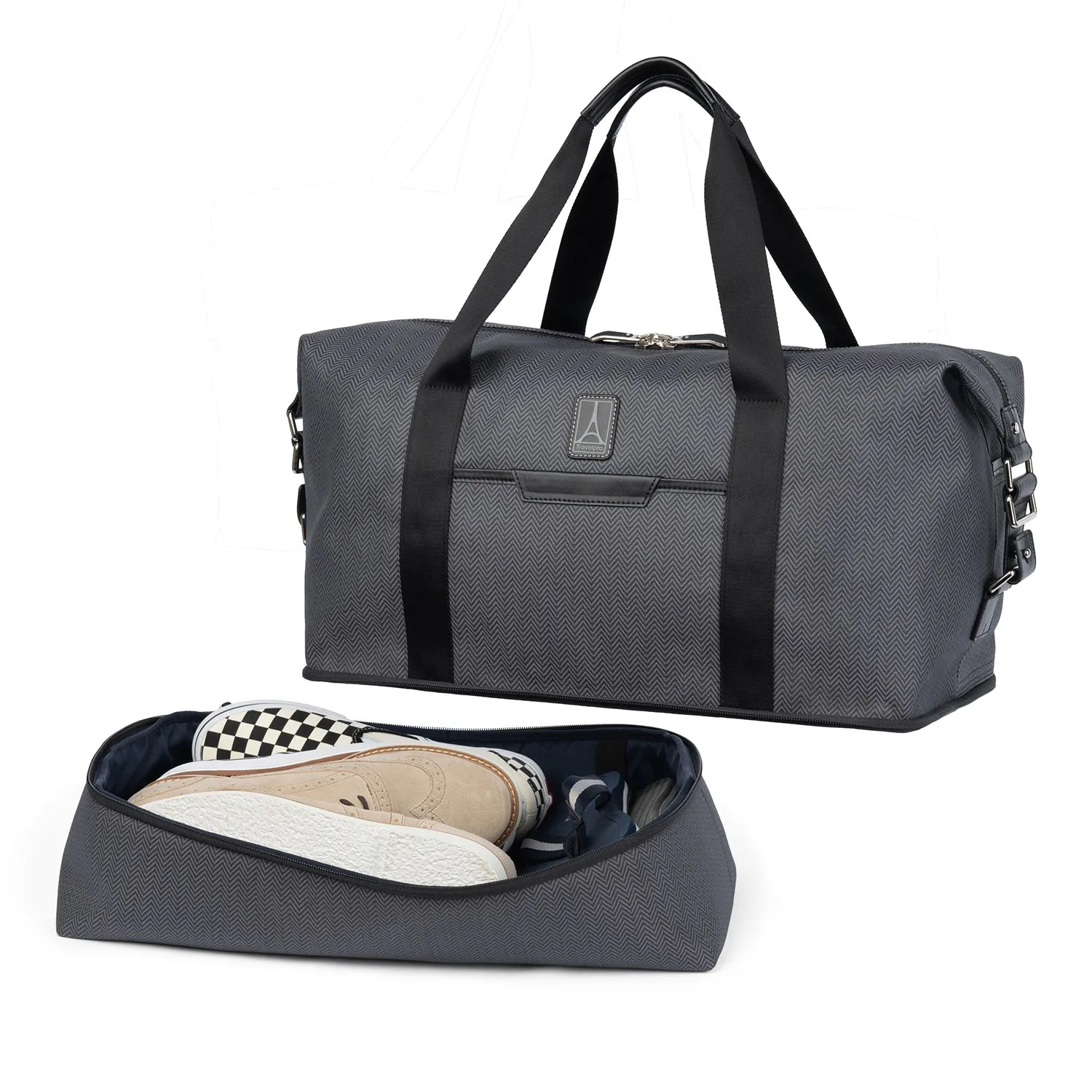 Travelpro® x Travel   Leisure Medium Check-in Spinner and Drop-Bottom Weekender Bag Luggage Set