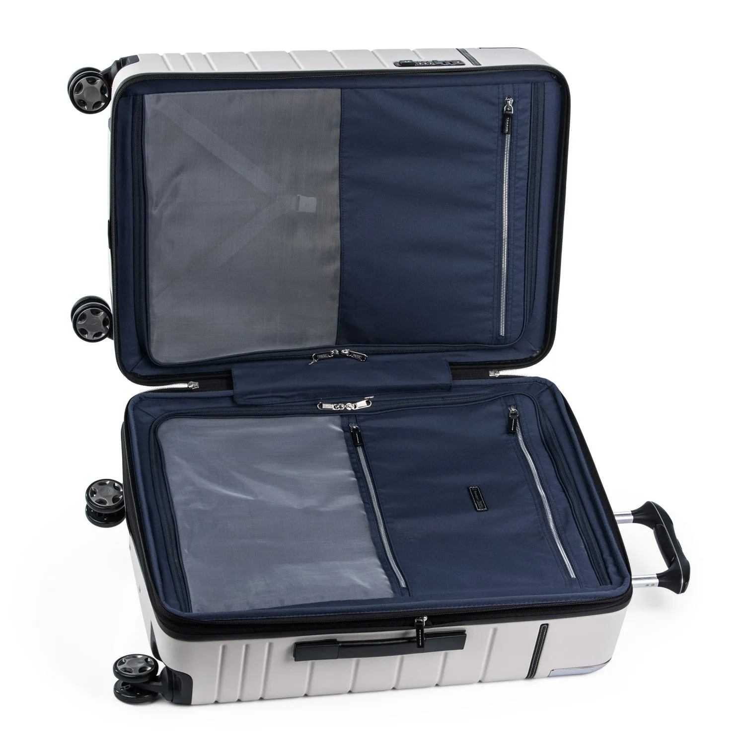 Travelpro® x Travel   Leisure Medium Check-in Spinner and Drop-Bottom Weekender Bag Luggage Set