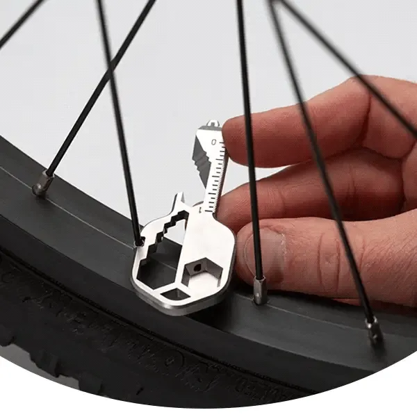 Twin Pack = 2 x 24 - 1 Key Ring Multi Purpose Tools Key Stainless Steel