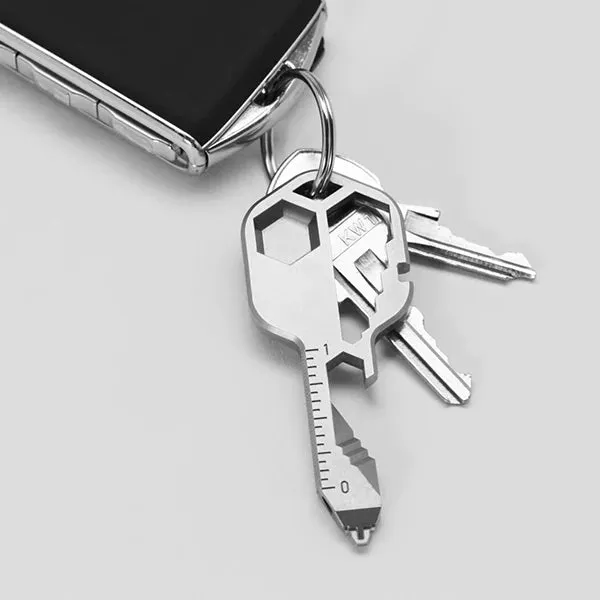 Twin Pack = 2 x 24 - 1 Key Ring Multi Purpose Tools Key Stainless Steel