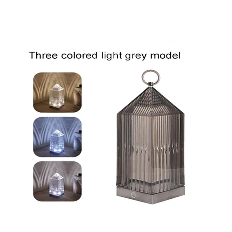 USB Rechargeable Acrylic Crystal Table Lamp Q-LED99