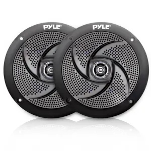 Waterproof Rated Marine Speakers, Low-Profile Slim Style Speaker Pair, 5.25''-Inch (180 Watt)
